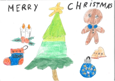 "Merry Christmas" de Sara Romero. 7 años