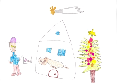 "Navidad en la granja" de Claudia González, 5 años