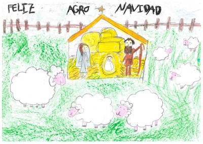 Ane Mariñelarena, 6 años. "Feliz AgroNavidad, que todos tengamos un hogar, alimentos y paz"