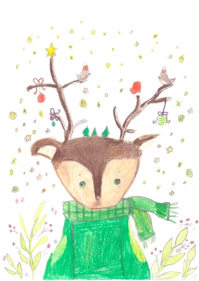 Sara Romero, 8 años "Verde Navidad"