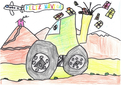 "Lluvia de regalos" de Diego Oliván, 9 años