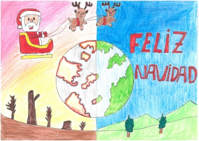 "El mejor regalo de Papa Noel es que se solucione el cambio climático" de Samuel Sarvisé, 10 años
