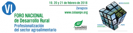 VI Foro Nacional Desarrollo Rural. Colegio Ingenieros AGrónomos Aragón, Navarra y País Vasco