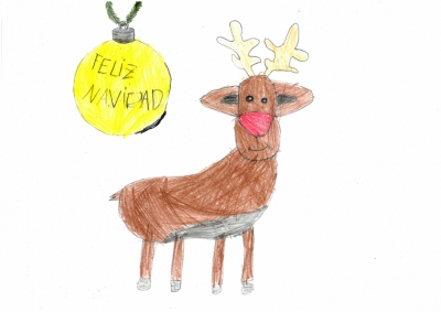 "Postal de Navidad" Inés Dominguez, 5 años