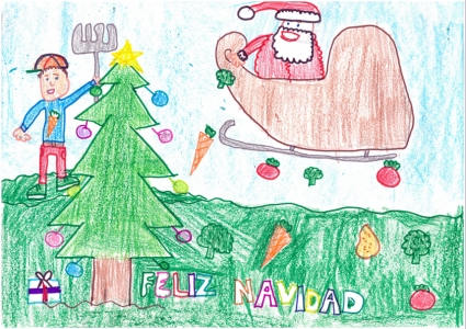 "La Navidad llena de felicidad... y de frutas y verduras" Leire Oliván, 9 años